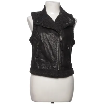 Biker gilet (Zwart) van Karen by Simonsen Katoen, Leer