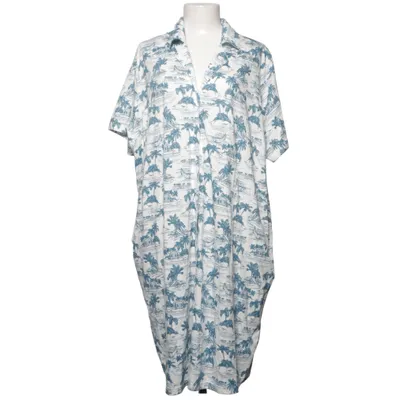 Shirt dress (White, Blue) from Trofé Cotton