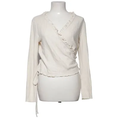 Wrap cardigan (White) from Mango Elastane, Polyamide, Polyester, Viscose