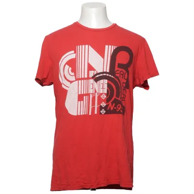 T-shirt (Rød, Flerfarvet) fra Discrete Bomuld