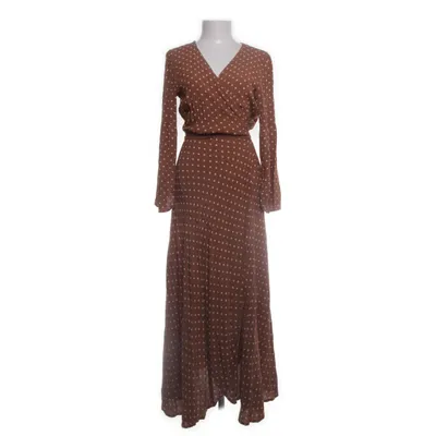 Wrap dress (Brown, White) from Stank Stockholm Viscose
