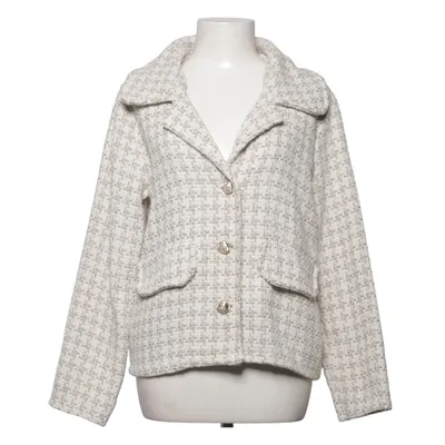 Blazer (Beige, Wit) van New Collection Katoen, Elastaan