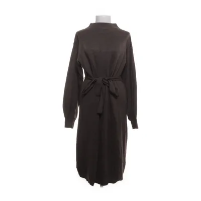 Jurk met col (Bruin) van Dobber Viscose, Polyamide, Polyester