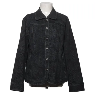 Denimjakke (Sort) fra N.P. Bomuld, Elastan, Viscose