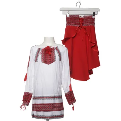 Costume folklorique (Blanc, Rouge, Multicolore)