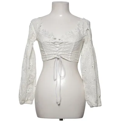 Crop top (Blanc) de Zaful Coton, Polyester