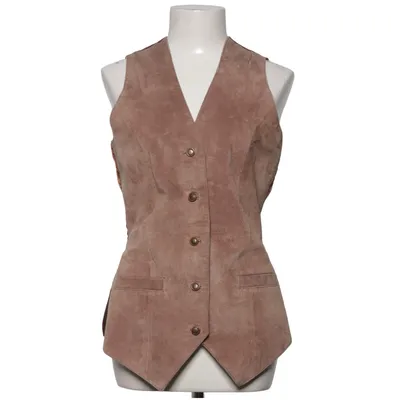 Leather vest (Brown) from Annex Acetate, Leather, Nylon