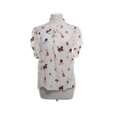 Pussy bow blouse (White, Multicolored) from Sandro Paris Silk