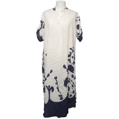 Dress (White, Blue) from Marta Nylon, Viscose