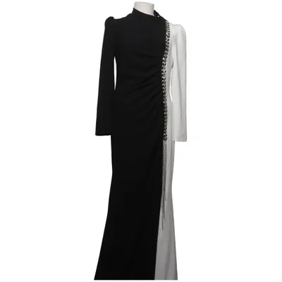 Aftenkjole (Sort, Hvid) fra Puane Polyester