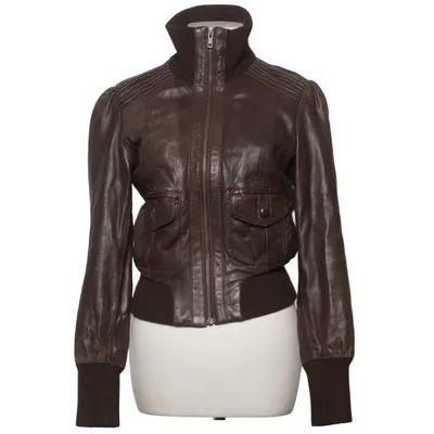 Lederjacke (Braun) von Oasis Acryl, Leder, Polyester