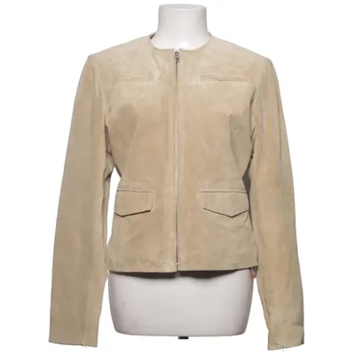 Läderjacka (Beige) från Gianini Skinn, Polyester