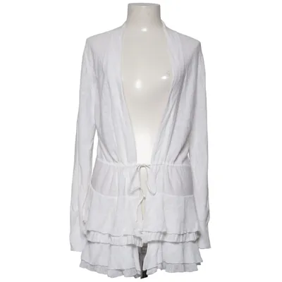 Cardigan (Blanc) de Paon Coton, Lin, Viscose