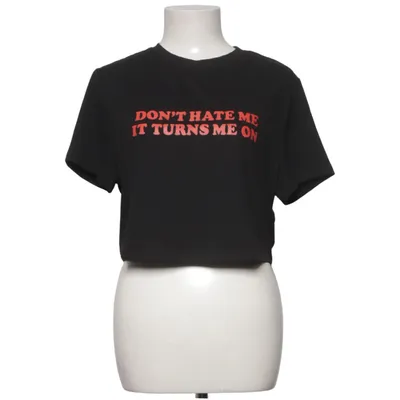 T-shirt (Svart) från Shein Curve Elastan, Polyester
