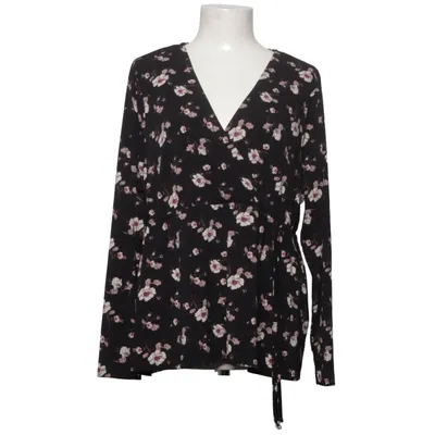 Wikkelblouse (Zwart, Roze) van Happy Holly Elastaan, Polyester