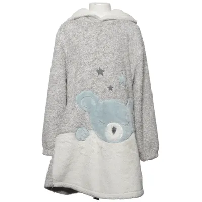 Bathrobe (Gray, White, Multicolored) from KappAhl Polyester