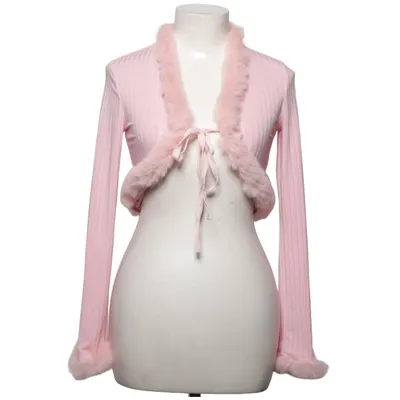 Wrap cardigan (Pink) from Shein Elastane, Polyester
