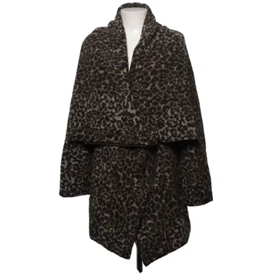 Coat (Brown, Black) from 10 Feet Polyester, Wool