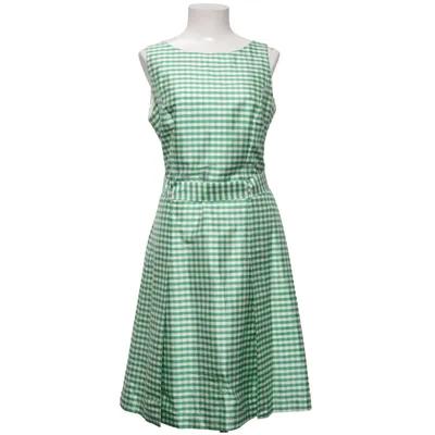 Dress (Green, White) from Aygill's Acetate, Silk