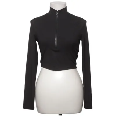 Crop top (Svart) från Shein Elastan, Polyester