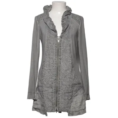 Cardigan (Gris) de Alba Moda Coton, Élasthane, Lin