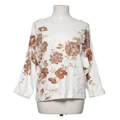 T-shirt à manches longues (Blanc, Marron) de Woman Collection H&M Coton
