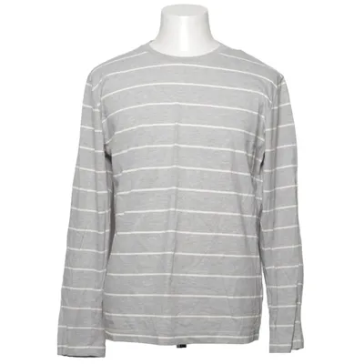 Langærmet t-shirt (Grå, Hvid) fra Cubus Man Bomuld
