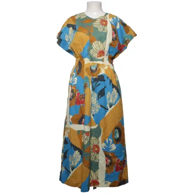 Maxi jurk (Blauw, Bruin, Meerkleurig) van Zara