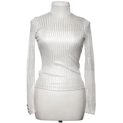 Turtleneck (Beige, Gold) from Josh V Elastane, Polyester