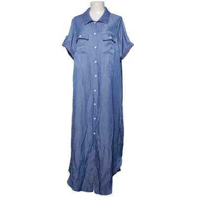 Robe chemise (Bleu) de Shein Curve Polyester, Viscose