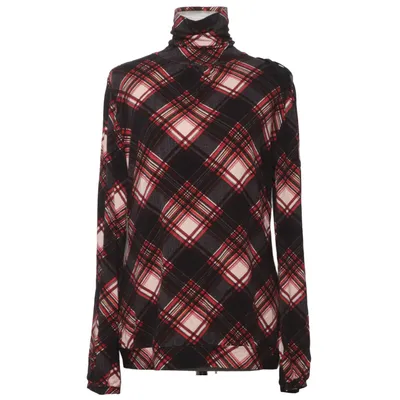 Pul à col roulé (Noir, Rouge, Blanc) de Anna Sui Élasthane, Viscose