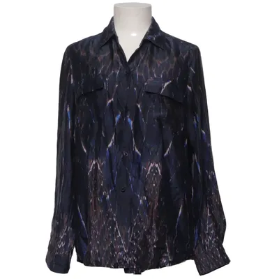 Bluse (Sort, Blå, Flerfarvet) fra By Malina Collection Silke