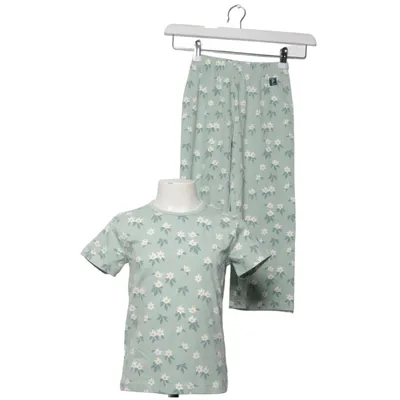 Pyjamas (Grön, Vit) från Polarn O. Pyret Elastan, Ekologisk bomull