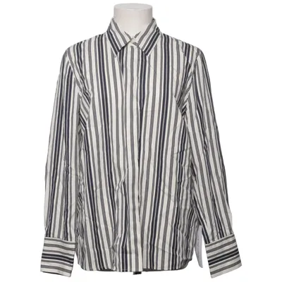Shirt (Blue, White) from Fadenmeister Polyamide, Viscose