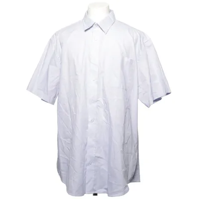 Kortærmet skjorte (Blå, Hvid) fra Haggar Bomuld, Polyester