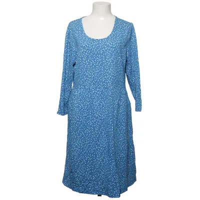 Dress (Blue, White) from Lands' End Cotton, Elastane