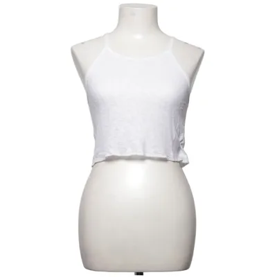 Crop top (Hvid) fra Are You Am I Elastan, Genanvendt bomuld, Tencel