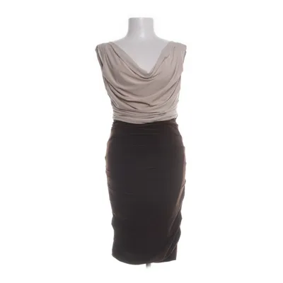Dress (Beige, Brown) from Miarte Polyester, Elastane