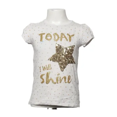 T-shirt (White, Gold) from Kids by Lindex Cotton, Elastane