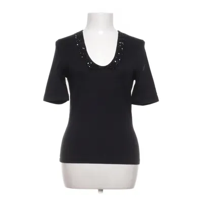T-shirt (Black) from Le Tricot Longhin Elastane, Viscose