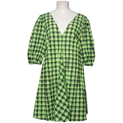 Dress (Green, Black) from Ganni Cotton, Polyamide, Polyester