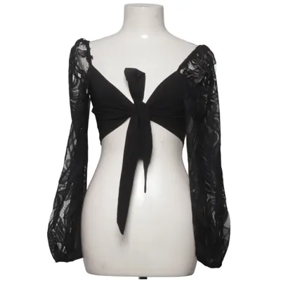 Crop top (Zwart) van Naanaa Polyester