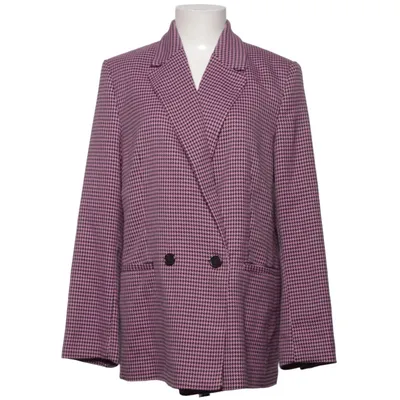 Kavaj (Lila, Svart) från Mango Elastan, Återvunnen polyester, Viskos