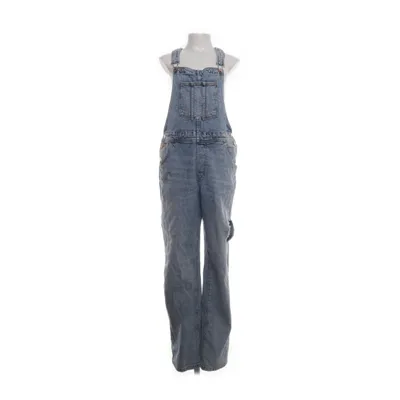Tuinbroek (Blauw) van Denim Katoen, Elastaan