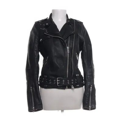 Leren jack (Zwart) van Jofama Polyester, Leer