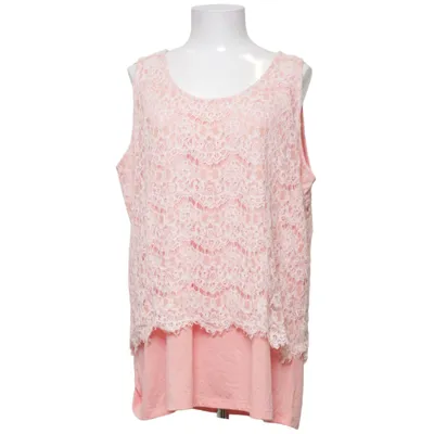 Tanktop (Pink, Hvid) fra Ms Mode Polyamid, Polyester, Viscose