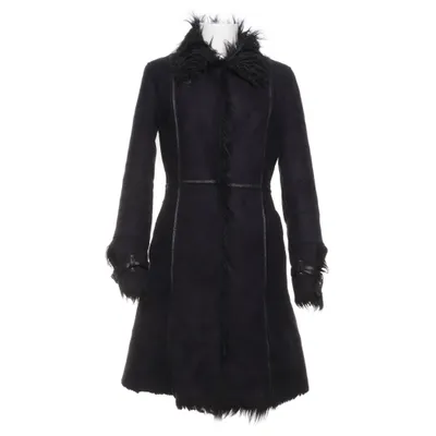 Shearling jas (Zwart) van Mango