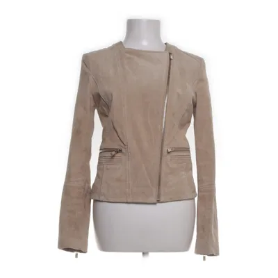 Læderjakke (Brun) fra Mango Polyester, Læder