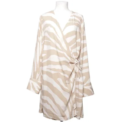 Wrap dress (Beige, White) from H&M Modern Classic Polyester