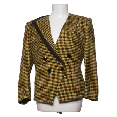 Blazer (Yellow, Black) from Kasper Polyester, Wool